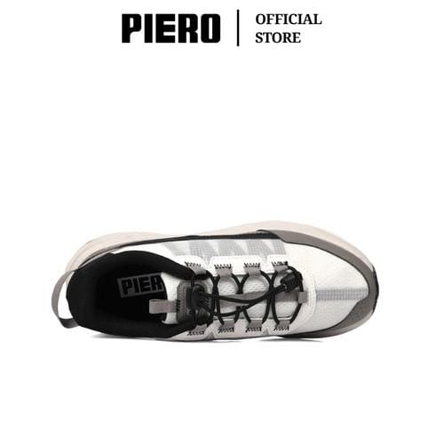 PIERO SEPATU SNEAKERS PRIA JOGGER 24 TRAC - Off White - Gambar 2