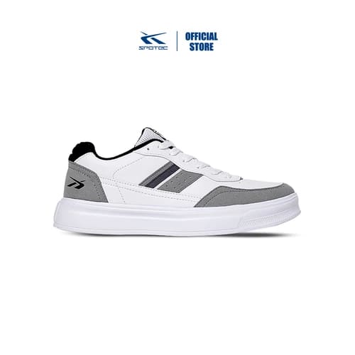 Spotec Sneakers Alonzo Sepatu Sneaker Pria Wanita Putih - Abu Muda - Gambar 2