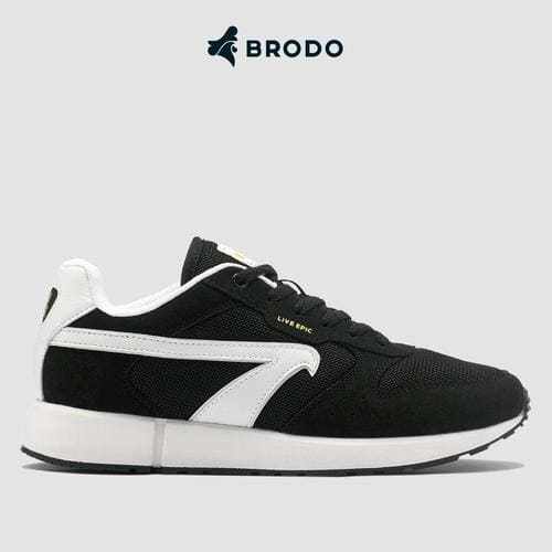 Sepatu Brodo Corsa Classic Sneakers - Black White